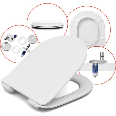 Abattant WC SLIM pour VITRA S50 – frein de chute, antibactérien, rigide