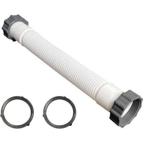 Tuyau de pompe à sable de 35 cm (14 pouces) de long, raccordé au filtre de piscine pour piscine hors sol Intex et pompe à filtre à sable, avec joints, modèle 11388 (1/5)