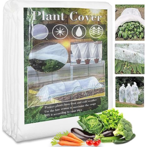 Gartenvlies Frostschutz 40g/m² 2x5m, wiederverwendbare Pflanzenschutzdecke gegen Frost, Sonne, Insekten (1/5)