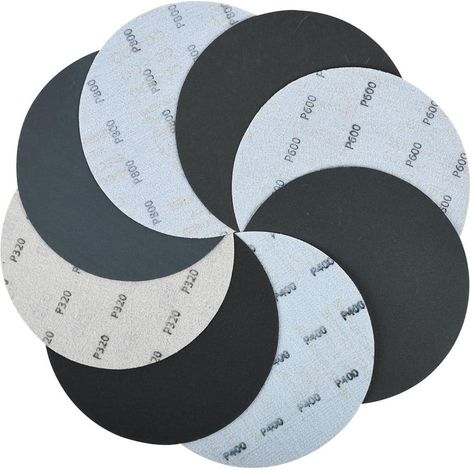 Schleifpapier 180mm Klett 20 0 Loch, K&xF6rnung 320 400 600 800 (1/5)