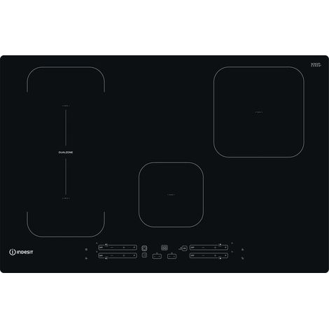 Indesit Piano Cottura IB21B77NE a Induzione 4 Zone Cottura da 77 cm Colore Nero (1/10)