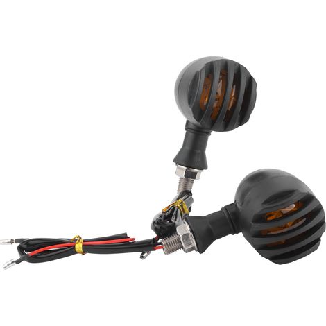 Kit 2x Clignotants LED Motos 12V Feux de Signalisation Indicateurs Filetage 10mm (1/5)