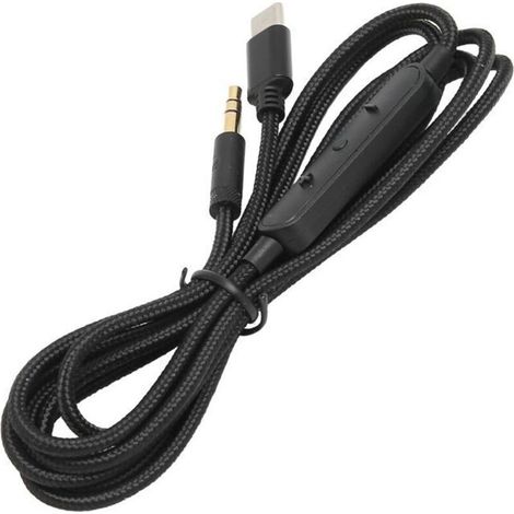 Type C à 3 Type C Câble audio casque USB C à 3,5 mm Remplacer le cordon de casque par un microphone et un contrôle de (1/4)