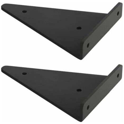 Support D'étagère en Triangle en Métal Flottant,Equerre Etagere Mural Aveugles Dissimulés,Chambre à Coucher Salon Salle de Bain Bricolage Décoration Support,2 Pièces (8x10cm/3.1x3.9in,black)