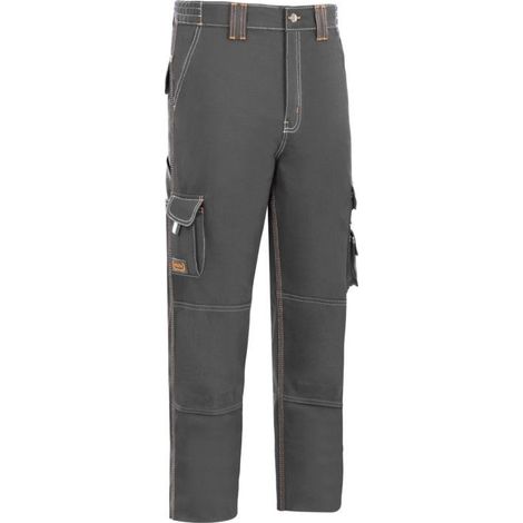 Pantalon Trabajo T52 Algodon/Elas GrisL9000 Vesin