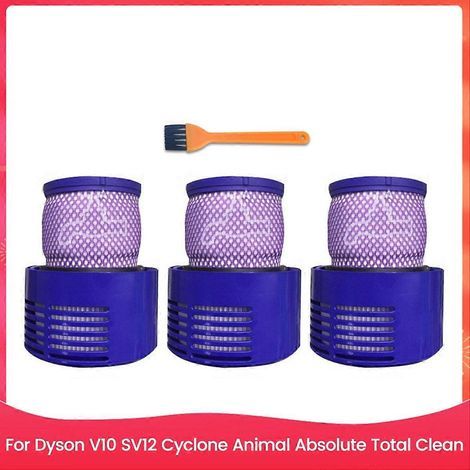 Lot de 3 filtres de rechange pour aspirateurs Cyclone Animal Absolute Total Clean V10 SV12.