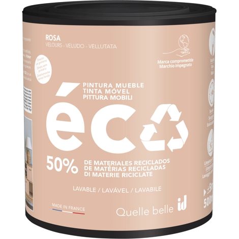 pittura per restauro legno mobili "eco mobili" rosa pallido 500 ml (1/3)