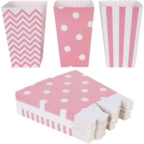 Popcorn Boîtes 36 pièces Boîte à Popcorn Partie Carton Bonbon Conteneur pour Noël Parti Collations Bonbons Popcorn 127 CM (1/4)