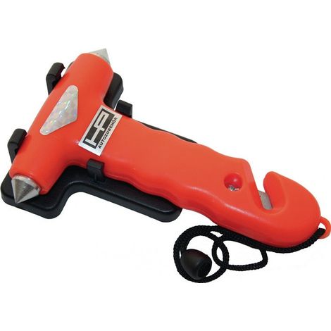 Martillo  de emergencia  robusto  Ku.L150xB95xH27mm  G.0,19kg  naranja  - 10659