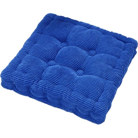 Coussin épais en velours côtelé de 7 cm d'épaisseur, couleur unie, doux, rond ou carré, pour siège de méditation ou de yoga. Compatible avec les coussins de siège vibrants pour salon (J, A). (1/5)