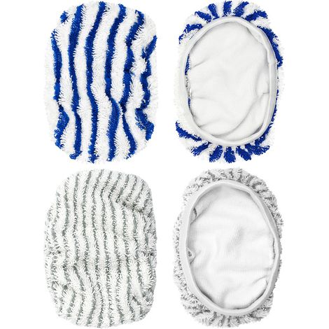 Este juego de 4 paños de limpieza de microfibra reutilizables es compatible con las limpiadoras a vapor Rowenta RY7 y RY8. (1/5)
