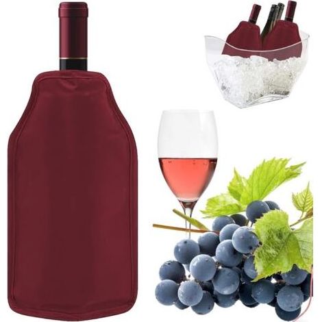 Refroidisseurs de Bouteille de Vin, Manchons Refroidissants à Vin pour Vin, Champagne, Soda, Adapté Aux Fêtes, rouge