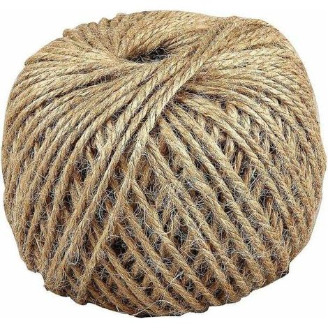 – Ficelle de chanvre 100m – Résistante à l'usure – Diamètre 1,5mm – Corde pour travaux de jardinage et bricolage