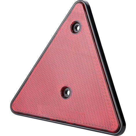 Lot de 2 Réflecteurs Rouges Triangle de Sécurité pour Camion Remorque Portail (1/3)