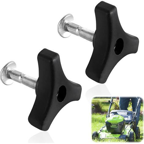 Lot de 2 boulons de poignée de tondeuse à gazon, écrous et boulons universels pour poignée de tondeuse à gazon, accessoires de tondeuse à gazon, pièces de rechange pour tondeuse à gazon 583893-1 (1/5)