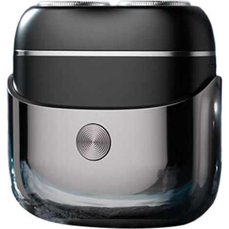 Rasoir électrique Portable Rotatif de Poche avec Tête Magnétique pour Homme, Noir (1/2)