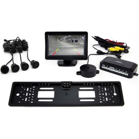 Set di sensori TFT01 da 4,3" con telecamera LED CAM-402, 4 sensori, nero "oro" (1/5)