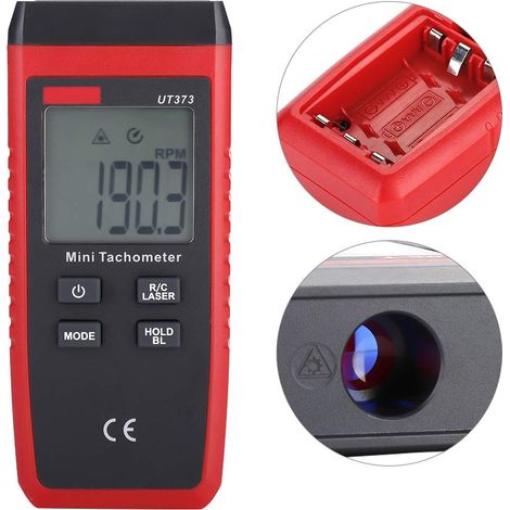 Tacómetro UT373 Mini tacómetro LCD Digital sin contacto láser RPM tacómetro medidor de velocidad para laboratorio doméstico fábrica (1/5)
