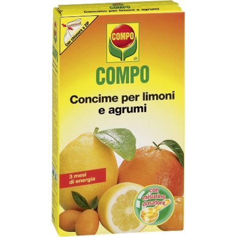 Concime per limoni e agrumi a lenta cessione 500 gr anti ingiallimento foglie