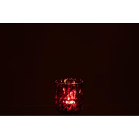 J-Line photophore Tache - verre - rouge/noir - small - 2 pcs (1/3)