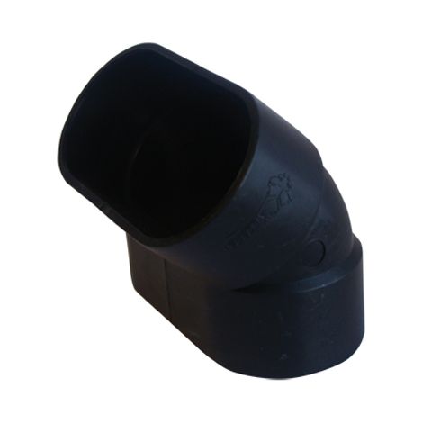 Coude 45° d'aspiration centralisée ovale série SlimLine Vac pour cloison 70 mm - raccordement au choix - F-F
