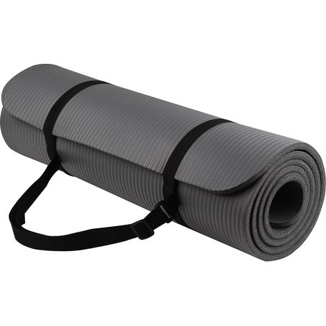 Tapis de gym ultra épais avec sangle et bloc pour yoga et fitness accessoire de sport confortable (1/5)