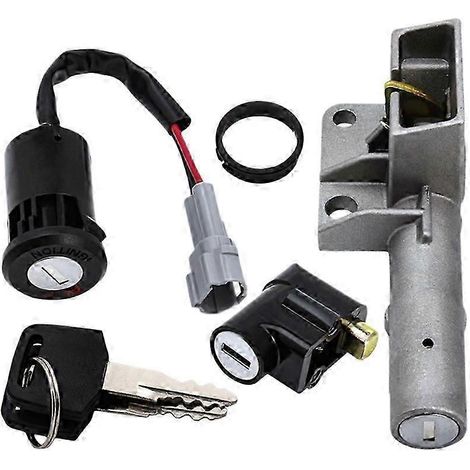 Interrupteur d'allumage électrique pour motocross et verrou de boîtier de batterie (avec clé) compatibles avec Lightbee Light Bee XS PA. (1/5)
