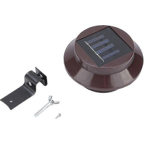 Lampe solaire de jardin à 3 LED pour clôture extérieure, idéale pour gouttière et jardin. (1/5)