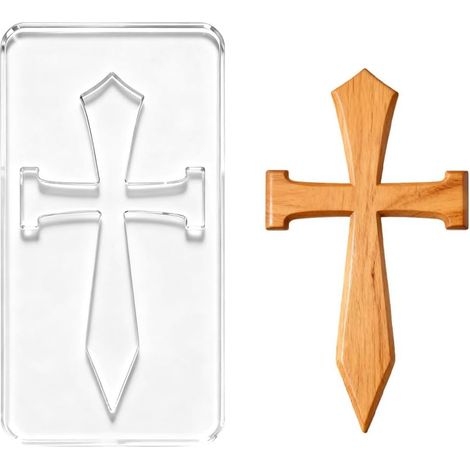 Gabarit de défonceuse en acrylique transparent en forme de croix de 30 x 15 cm pour le travail du bois et le traçage courbé Outil de guide pour bricolage (1/5)
