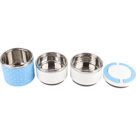 Boîte Repas Isotherme 3 Couches en Acier Inoxydable pour Aliments Chauds