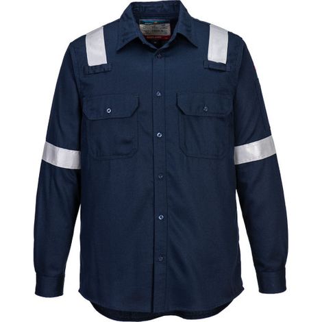 Camisa Ligera Resistente a la Llama y Antiestática - Azul marino - Talla L