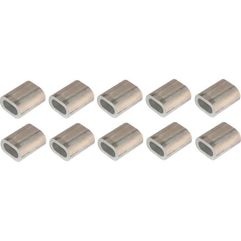 Lot de 10 manchons à sertir 2mm aluminium – Pour câble acier – Raccord connecteur réparation – Accessoire gaine électrique ICTA (1/2)