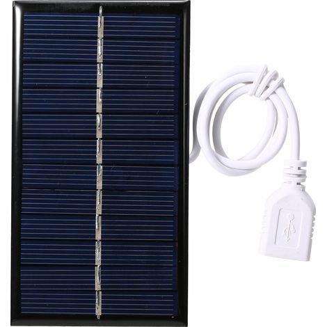 1W 6V kleines Solarpanel mit USB DIY Polysilizium Siliziumzelle wasserdicht Camping tragbar für Bank Handy