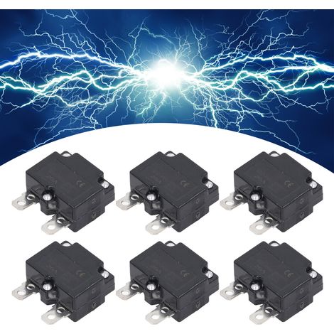 Lot de 10 interrupteurs de protection contre les surintensités et les surcharges 88AR, 125/250 V CA, 3 protections automatiques 20 A (1/5)