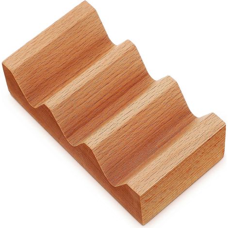 Présentoir à sushis en bois naturel, 2 pièces, forme rectangulaire, design simple, idéal pour la maison et le restaurant (1/5)