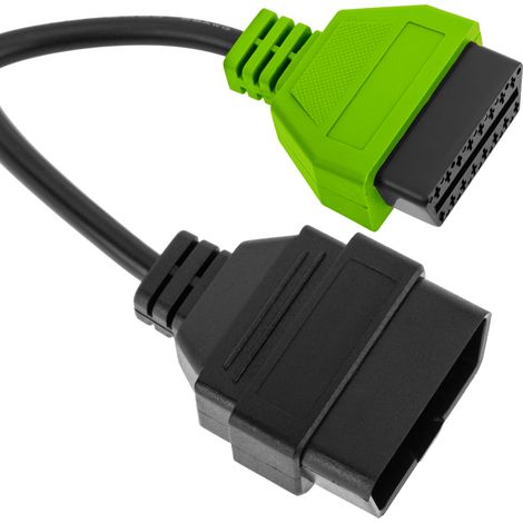 BeMatik - Cavo diagnostico maschio OBD2 giallo a 16 pin compatibile con il software di scansione Fiat ECU 209 mm