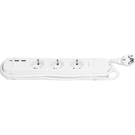 i-03EU Tuya APP/Smart Life APP, norme européenne AC100-250V, WIFI+BLE, multiprise intelligente avec contrôle à 6 voies, 3 prises + 2 USB + 1 Type-C, commande vocale Google/Alex, 16A. (1/5)