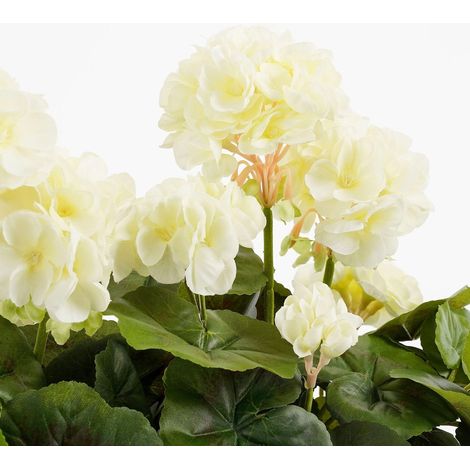 GERANIO PVC BLANCO EN JARDINERA PARA BALCON 29x13x40cm (1/3)