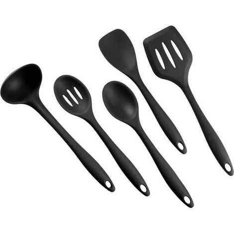 Dailygoods, Juego de utensilios de cocina de 5 piezas, Silicona, Apto para lavavajillas, Resistente al calor, Apto para alimentos, Antiadherente (1/5)