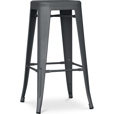Barhocker - Industriedesign - 76cm - Neuauflage- Stylix Dunkelgrau