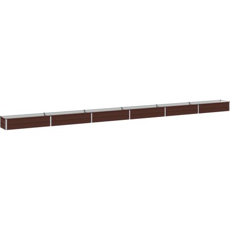 Jardin surélevé Marron 600 x 40 x 24 cm acier laminé à froid vidaXL