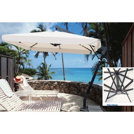 ERSATZTEIL TOP ABDECKPLANE FÜR SONNENSCHIRM DEZENTRAL 3X4 ALU (1/2)