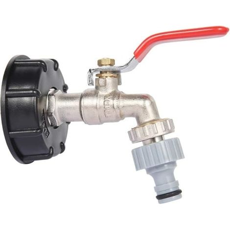 Adattatore per serbatoio IBC S60x6 – raccordo valvola di ricambio – tubo flessibile da 1/2" (1/5)