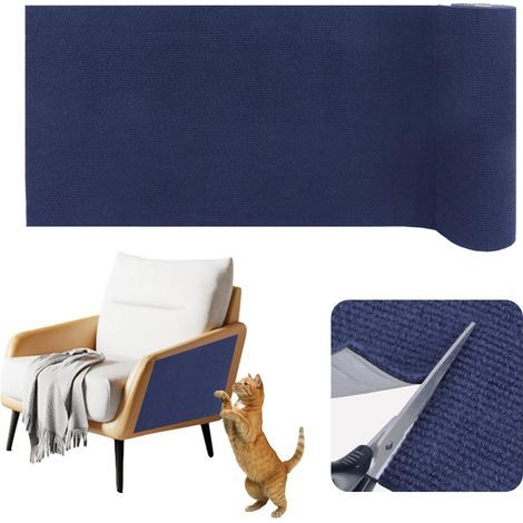 selbstklebende Katzenkratzmatte, strapazierfähiger Filz, zum Schutz von Sofa und Wand, Dunkelblau, 40 cm x 2 m (1/5)