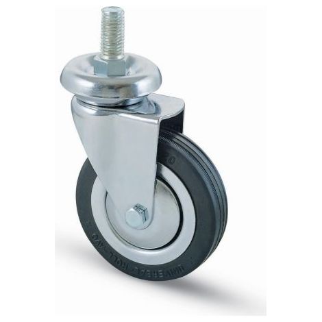 Ruota arredamento art. 155b avo 100x24 mm - fil. m12 - portata 80 kg