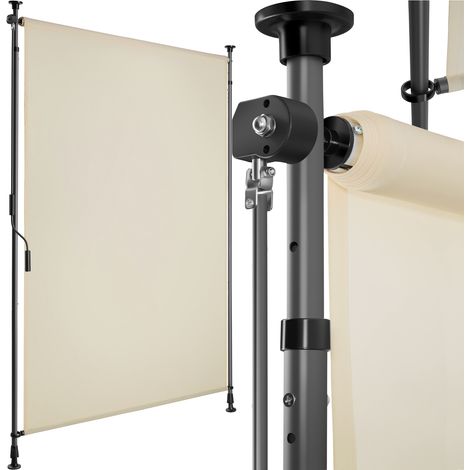 Store banne avec manivelle et tissu opaque 100x310cm beige