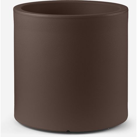 Vaso da esterno design cilindrico Loto cilindro 45 - Marrone