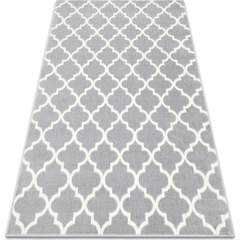 Carpet BCF Morad TRELIS Trelis Moroccan - light grey grey 60x110 cm