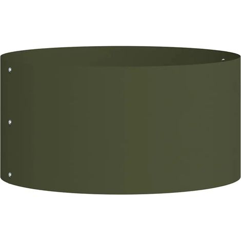 Anello per fioriera da esterno rotondo 40 x 40 x 20 cm design moderno chic in acciaio verde oliva 020052251