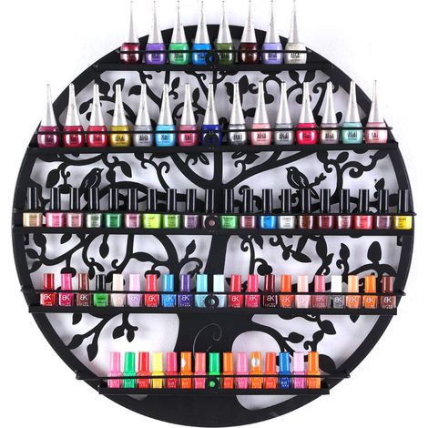 Étagère murale 5 niveaux en métal pour vernis à ongles, aromathérapie, huiles essentielles, étagère à rouge à lèvres, présentoir, rangement (1/5)